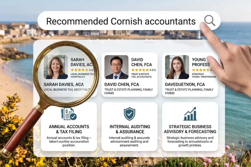 Search for accountants in Cornwall