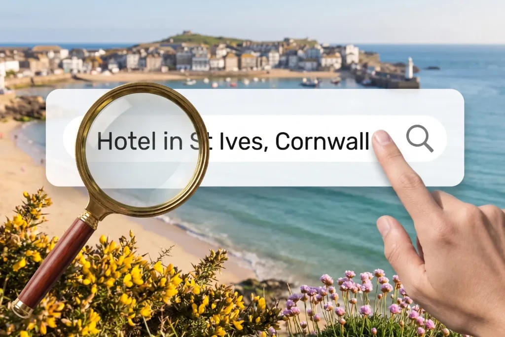 Web search for hotel in st ives